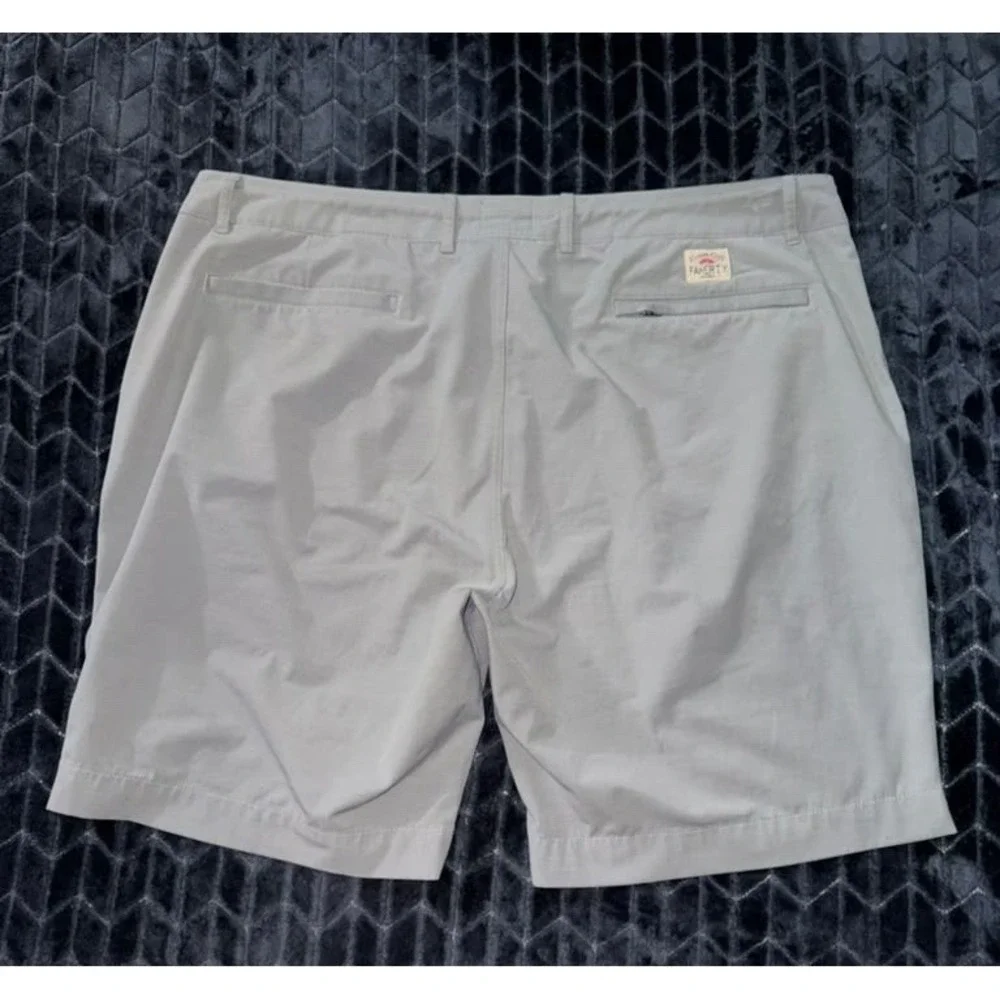Faherty Shorts Mens Gray All Day Hybrid Quick Dry Stretch Drawstring Size 38